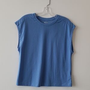 Women's Fig Brisco Short Sleve Top Celestial Blue